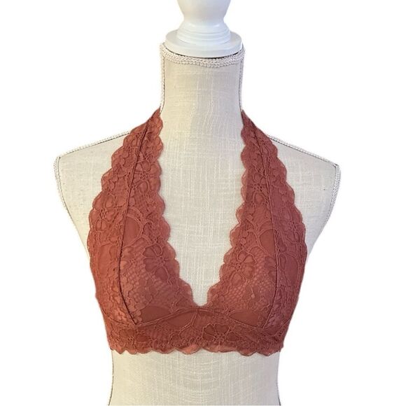 NWT Free People intimate Last Dance Plunge Bralette in Bronze Size S - Picture 2 of 5